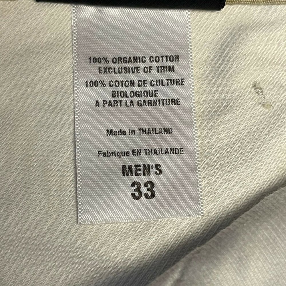 Patagonia Mens Organic Cotton Straight Leg Pants Khaki Sz 33 x 30 - Picture 6 of 8